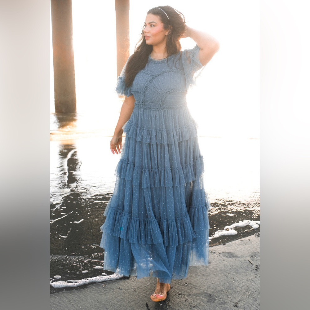 Ivy city Whimsical Dress In Slate Blue size 3X